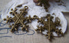 Accessories - 20 Pcs Of Antique Bronze Filigree Snowflake Charms 22mm A348