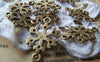 Accessories - 20 Pcs Of Antique Bronze Filigree Snowflake Connectors Charms 12x19mm A1743