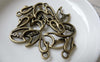 Accessories - 20 Pcs Of Antique Bronze Filigree Swan Charms 18x25mm A6864