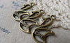 Accessories - 20 Pcs Of Antique Bronze Filigree Swan Charms 18x25mm A6864