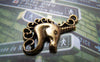 Accessories - 20 Pcs Of Antique Bronze Filigree Unicorn Charms   15x26mm A2473