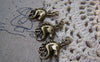 Accessories - 20 Pcs Of Antique Bronze Filigree Unicorn Charms   15x26mm A2473