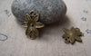 Accessories - 20 Pcs Of Antique Bronze Five Leaf Flower Connector Charms 16mm A428