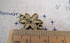 Accessories - 20 Pcs Of Antique Bronze Five Leaf Flower Connector Charms 16mm A428