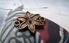Accessories - 20 Pcs Of Antique Bronze Five Leaf Flower Connector Charms 16mm A428