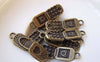 Accessories - 20 Pcs Of Antique Bronze Flop Phone Cell Phone Charms 8x27mm A5295