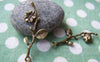 Accessories - 20 Pcs Of Antique Bronze Flower Branch Charms 13x41mm A4736
