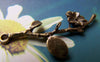 Accessories - 20 Pcs Of Antique Bronze Flower Branch Charms 13x41mm A4736