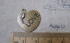 Accessories - 20 Pcs Of Antique Bronze Flower Heart Charms 23x25mm A7215