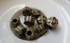 Accessories - 20 Pcs Of Antique Bronze Flower Of Lily Beads Charms 9x10mm A6316