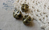Accessories - 20 Pcs Of Antique Bronze Flower Of Lily Beads Charms 9x10mm A6316