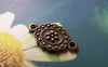 Accessories - 20 Pcs Of Antique Bronze Flower Oval Connector Charms 10x18mm A1640