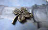 Accessories - 20 Pcs Of Antique Bronze Four-Leaf Clover Lucky Flower Charms 16x21mm A6140
