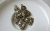 Accessories - 20 Pcs Of Antique Bronze Goddess Of Mercy Guanyin Buddha Charms Pendants 25mm   A6579