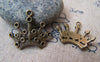 Accessories - 20 Pcs Of Antique Bronze Half Crown Charms  14x24mm A3459