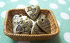 Accessories - 20 Pcs Of Antique Bronze Heart Charms 13x14mm A517
