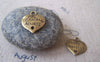 Accessories - 20 Pcs Of Antique Bronze Heart Charms 14x16mm A3944