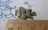 Accessories - 20 Pcs Of Antique Bronze Heart Crown Charms18x25mm A528