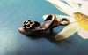 Accessories - 20 Pcs Of Antique Bronze High Heel Flower Sandals Shoes Charms 6x18mm A3283