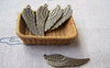 Accessories - 20 Pcs Of Antique Bronze Huge Feather Wing Charms  9x28mm A411