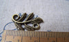 Accessories - 20 Pcs Of Antique Bronze Leaf Connector Charms 15x21mm A4972