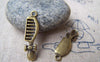 Accessories - 20 Pcs Of Antique Bronze Lovely Bow Comb Charms 7x27mm A1423