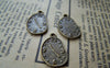 Accessories - 20 Pcs Of Antique Bronze Lovely Clock Irregular Oval Charms 13x18.5mm A3416