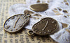 Accessories - 20 Pcs Of Antique Bronze Lovely Clock Irregular Oval Charms 13x18.5mm A3416