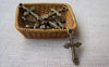 Accessories - 20 Pcs Of Antique Bronze Lovely Cross Charms 11x20mm A1412