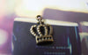 Accessories - 20 Pcs Of Antique Bronze Lovely Crown Charms 10x15mm A4466