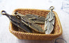 Accessories - 20 Pcs Of Antique Bronze Lovely Feather Leaf Charms 8x30mm A4598