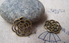 Accessories - 20 Pcs Of Antique Bronze Lovely Filigree Flower Charms Connectors 15mm A322