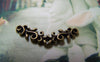 Accessories - 20 Pcs Of Antique Bronze Lovely Filigree Leaf Connector Charms 8x24mm A2218