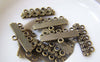 Accessories - 20 Pcs Of Antique Bronze Lovely Five Loops Flower Connector Charms 11x25mm A4384