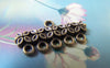 Accessories - 20 Pcs Of Antique Bronze Lovely Five Loops Flower Connector Charms 11x25mm A4384