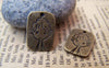 Accessories - 20 Pcs Of Antique Bronze Lovely Flat Boy Charms  13x17mm A3797