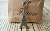 Accessories - 20 Pcs Of Antique Bronze Lovely Flat Eiffel Tower Charms Pendants 12x32mm A1665