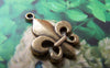 Accessories - 20 Pcs Of Antique Bronze Lovely Fleur De Lis Flower Of Lily Charms 17x18mm A1396
