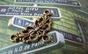 Accessories - 20 Pcs Of Antique Bronze Lovely Flower Connector Charms 14x26mm A4496
