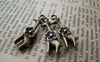 Accessories - 20 Pcs Of Antique Bronze Lovely Flower Giraffe Charms 7x20mm A678