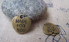 Accessories - 20 Pcs Of Antique Bronze Lovely Heart Charms 15x16mm A1628