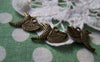 Accessories - 20 Pcs Of Antique Bronze Lovely Hummingbird Bird Charms 14x17mm A4724