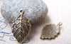 Accessories - 20 Pcs Of Antique Bronze Lovely Leaf Charms 14x25mm A370