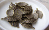 Accessories - 20 Pcs Of Antique Bronze Lovely Leaf Charms 14x25mm A370