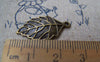 Accessories - 20 Pcs Of Antique Bronze Lovely Leaf Charms 14x25mm A370