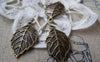 Accessories - 20 Pcs Of Antique Bronze Lovely Leaf Charms 14x25mm A370