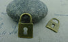Accessories - 20 Pcs Of Antique Bronze Lovely Lock Charms 11x18mm A3374