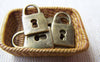 Accessories - 20 Pcs Of Antique Bronze Lovely Lock Charms 11x18mm A3374