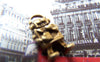 Accessories - 20 Pcs Of Antique Bronze Lovely Robot Charms 9x17mm A684