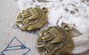 Accessories - 20 Pcs Of Antique Bronze Lovely Roman Warrior Charms 21x25mm Double Sided A4261